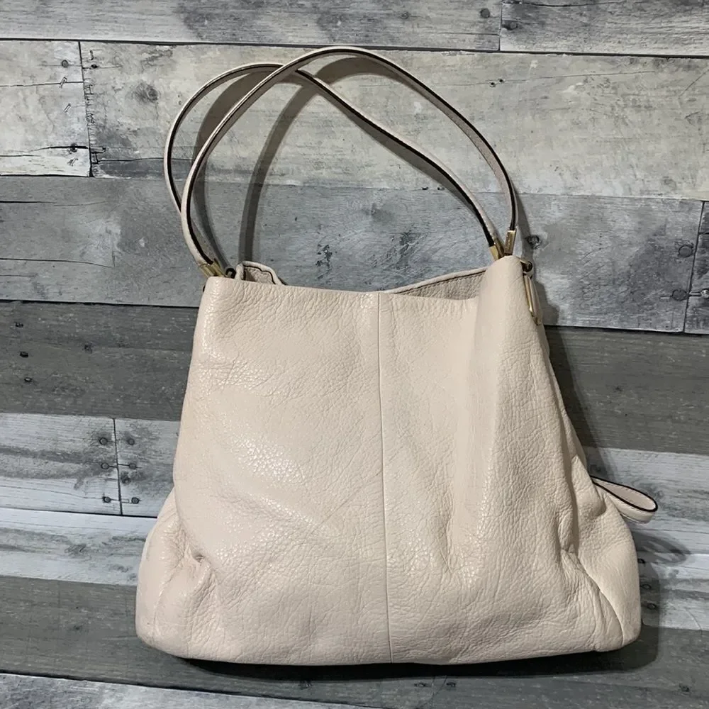 Coach‎ Madison Leather Phoebe Satchel Cream